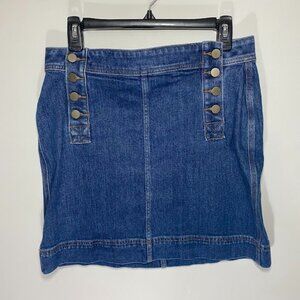 Loft Denim Button Front Skirt